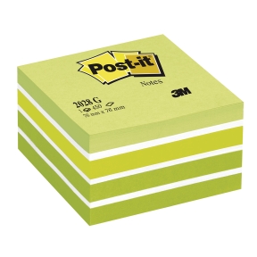 Post-it Kub 76x76 mm grön/vit